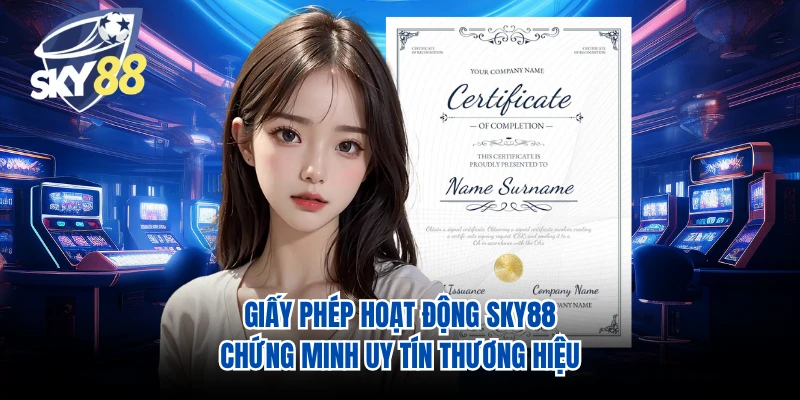 Giấy phép hoạt động SKY88 chứng minh uy tín thương hiệu